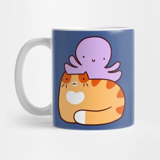 Orange Tabby and Octopus Mug